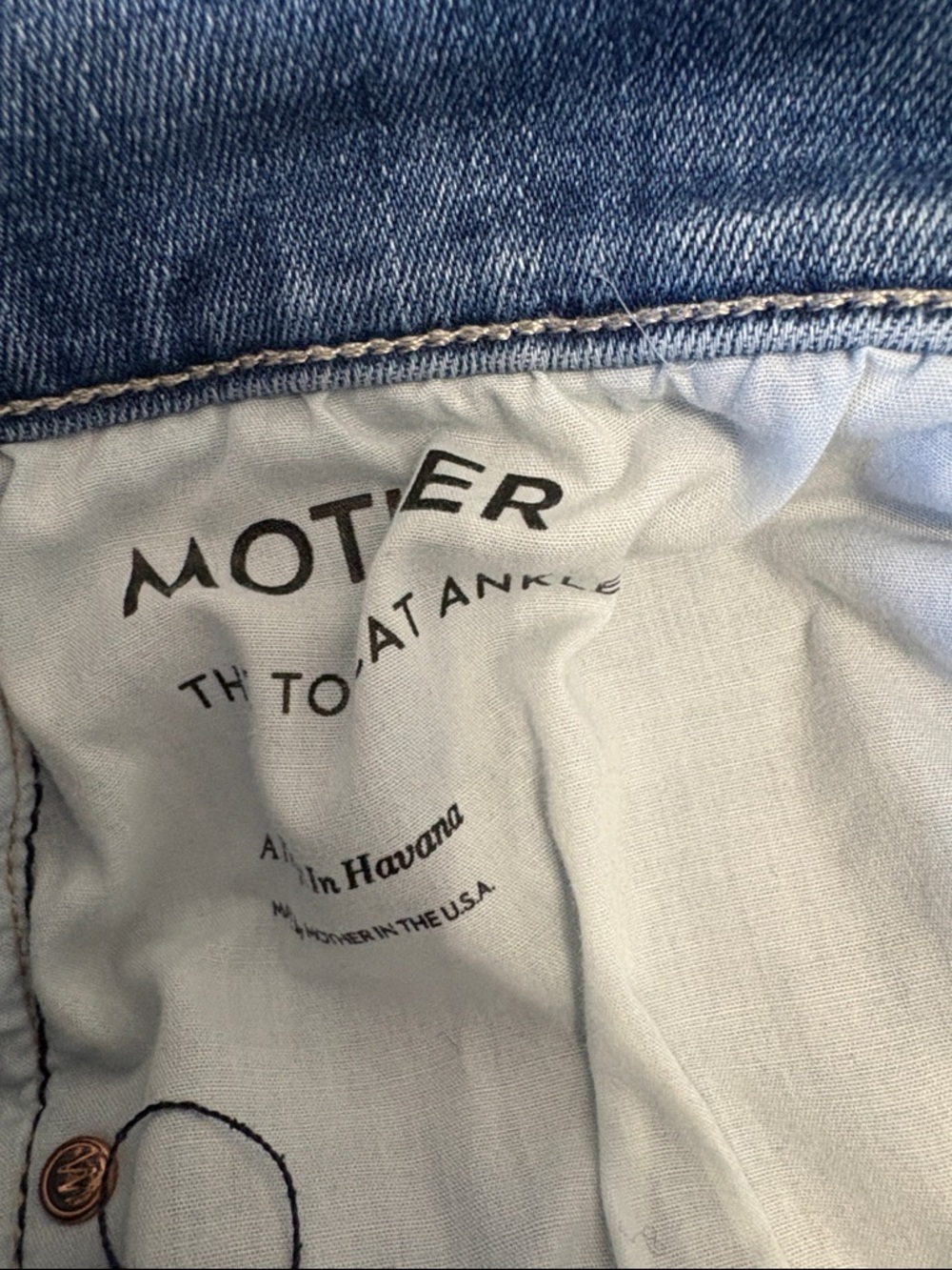 Mother jeans women’s the tomcat ankle jeans size 34 - Picture 5 of 7